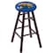 Holland Bar Stool Co Oak Bar Stool, Dark Cherry Finish, Kentucky "Wildcat" Seat RC30OSDC - alternate 1